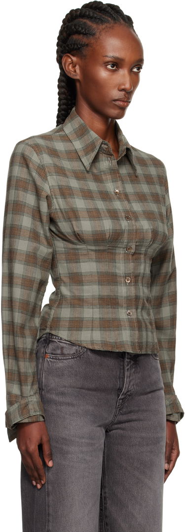 Skjorte OUR LEGACY Our Legacy Envelop Plaid Shirt Grøn | W4252EI, 1