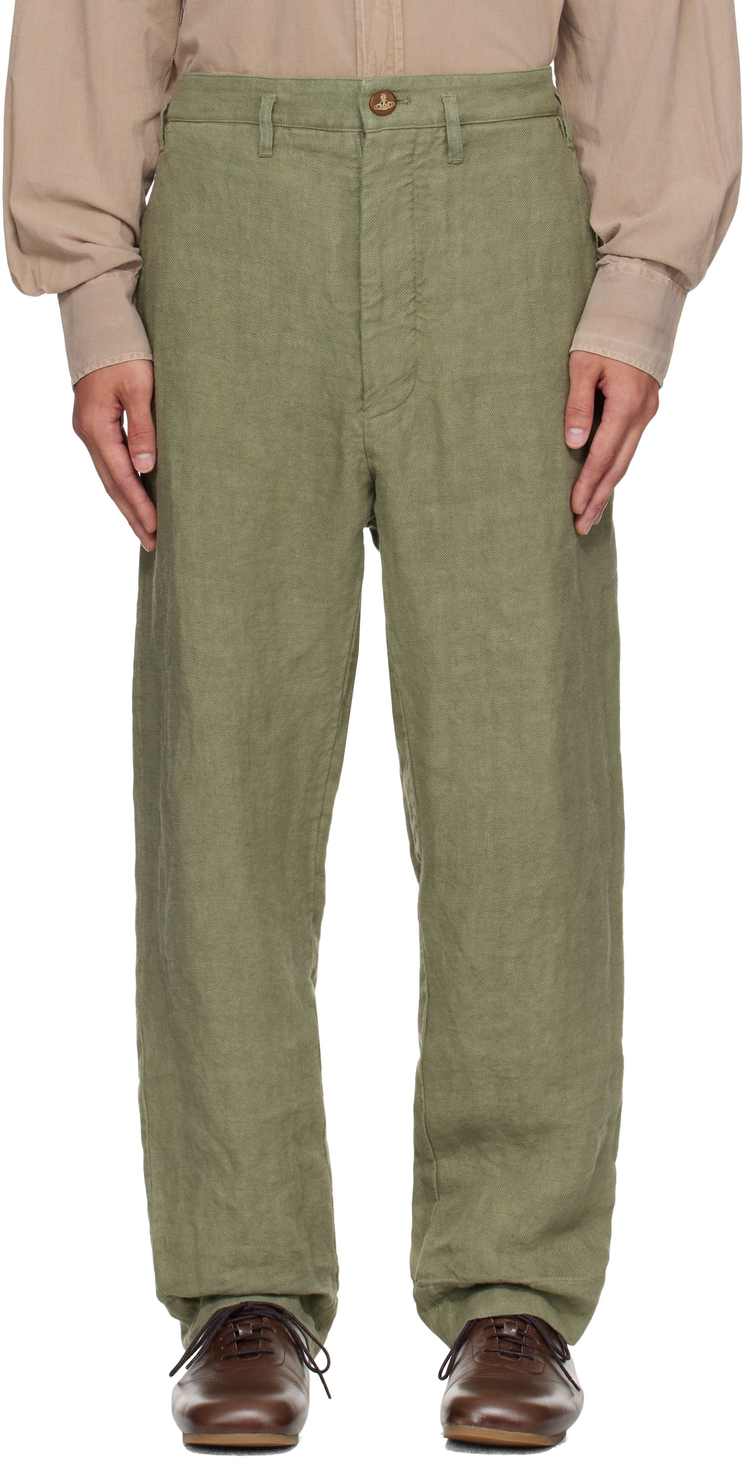 Bukser Vivienne Westwood Vivienne Westwood Cruise Cropped Trousers Grøn | 2F01000L-W012E-, 0