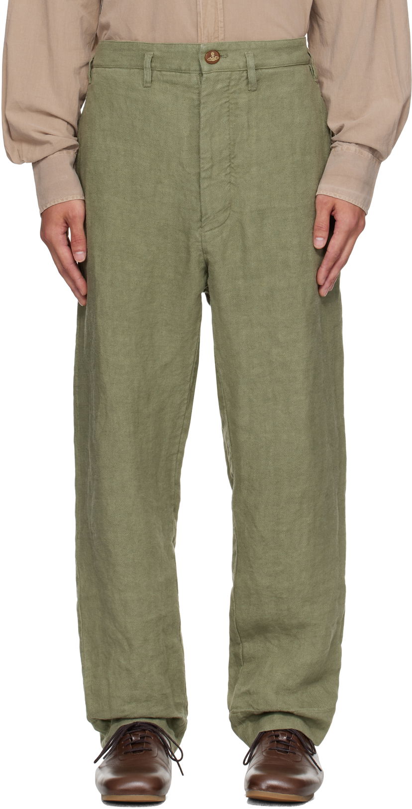 Bukser Vivienne Westwood Vivienne Westwood Cruise Cropped Trousers Grøn | 2F01000L-W012E-