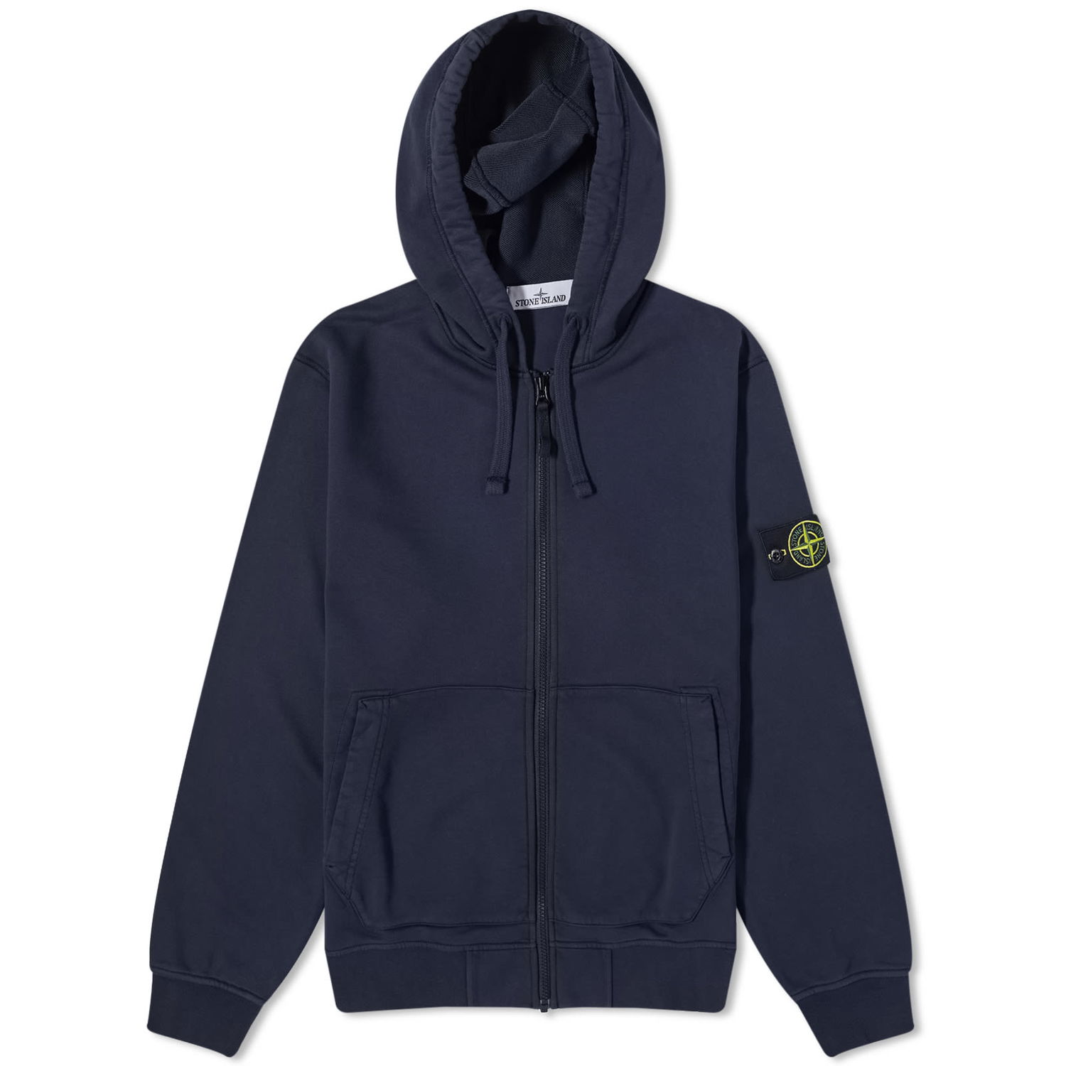 Sweatshirt Stone Island Garment Dyed Full Zip Hoodie Mørkeblå | 7915642-A0020, 0