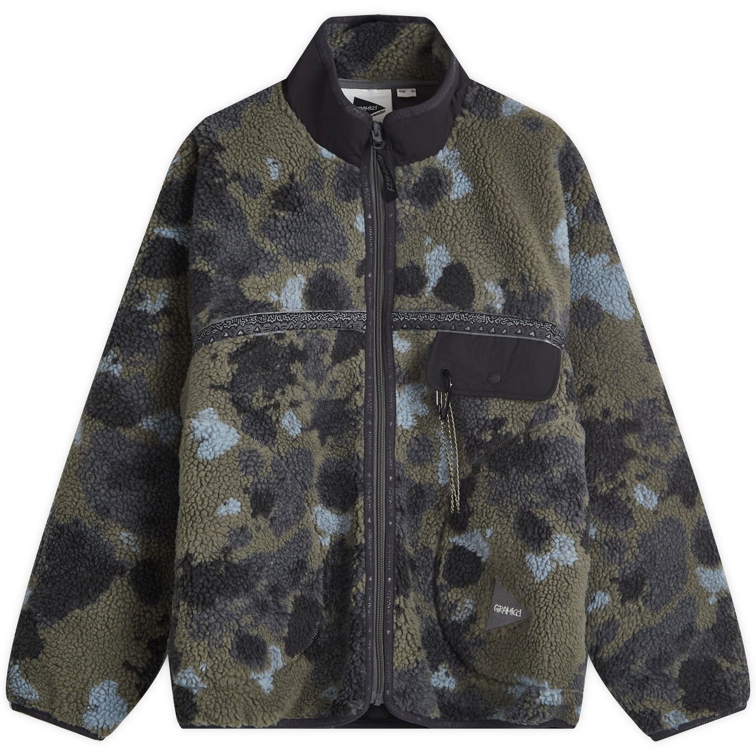 Jakke GRAMICCI And Wander x Tape Fleece Jacket Camo Grøn | GUJ4-F3005-M-CAMO, 0