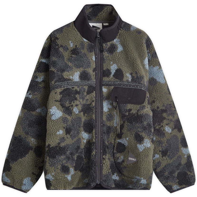 Jakke GRAMICCI And Wander x Tape Fleece Jacket Camo Grøn | GUJ4-F3005-M-CAMO