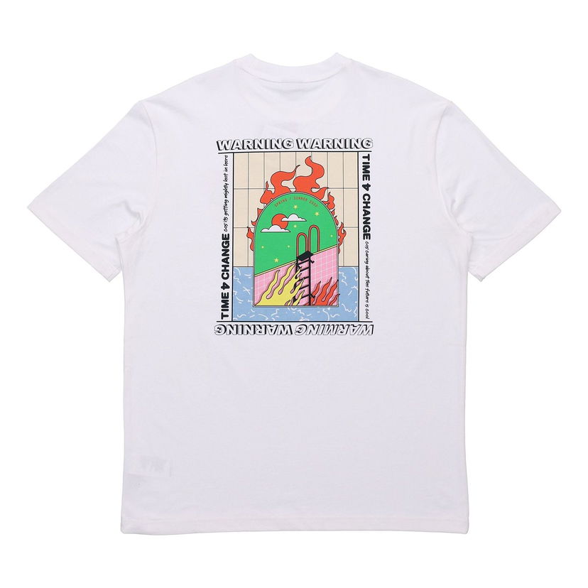 T-shirt Puma Back Pattern Printing Short Sleeve T-Shirt Hvid | 597337-02