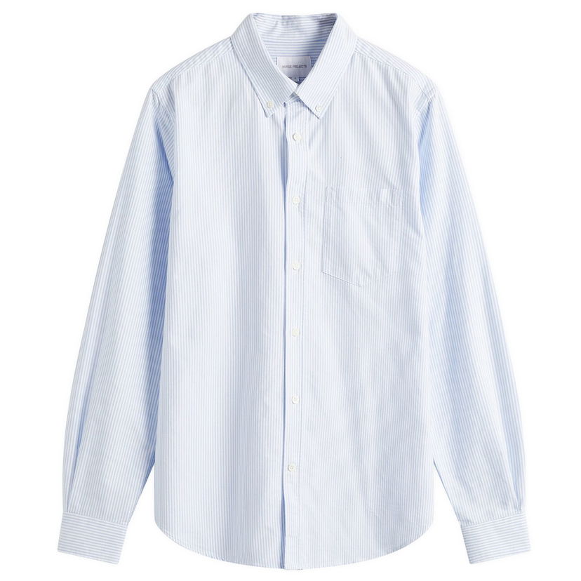 Skjorte NORSE PROJECTS Standard Oxford Shirt Blå | N40-0805-7110