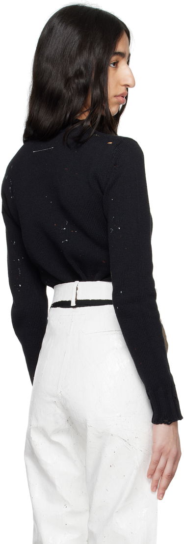Sweater Maison Margiela MM6 Maison Margiela Paint Residue Knit Sweater Sort | S62HL0034 M13123, 2