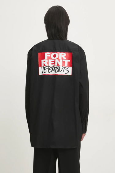 Skjorte VETEMENTS VETEMENTS For Rent Relaxed Fit Shirt Sort | UA66SH450B, 2