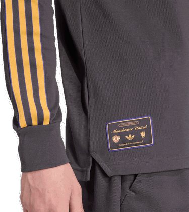 Polo skjorte adidas Originals Manchester United Icon Long Sleeve Polo Shirt Grå | jn2822, 2