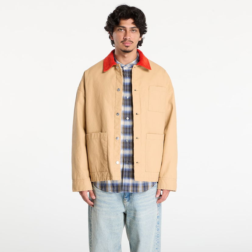 Jakke A.P.C. A.P.C. x Marc Jacobs Lined Jacket With Contrast Collar Beige | COHKM-M32012 CAB