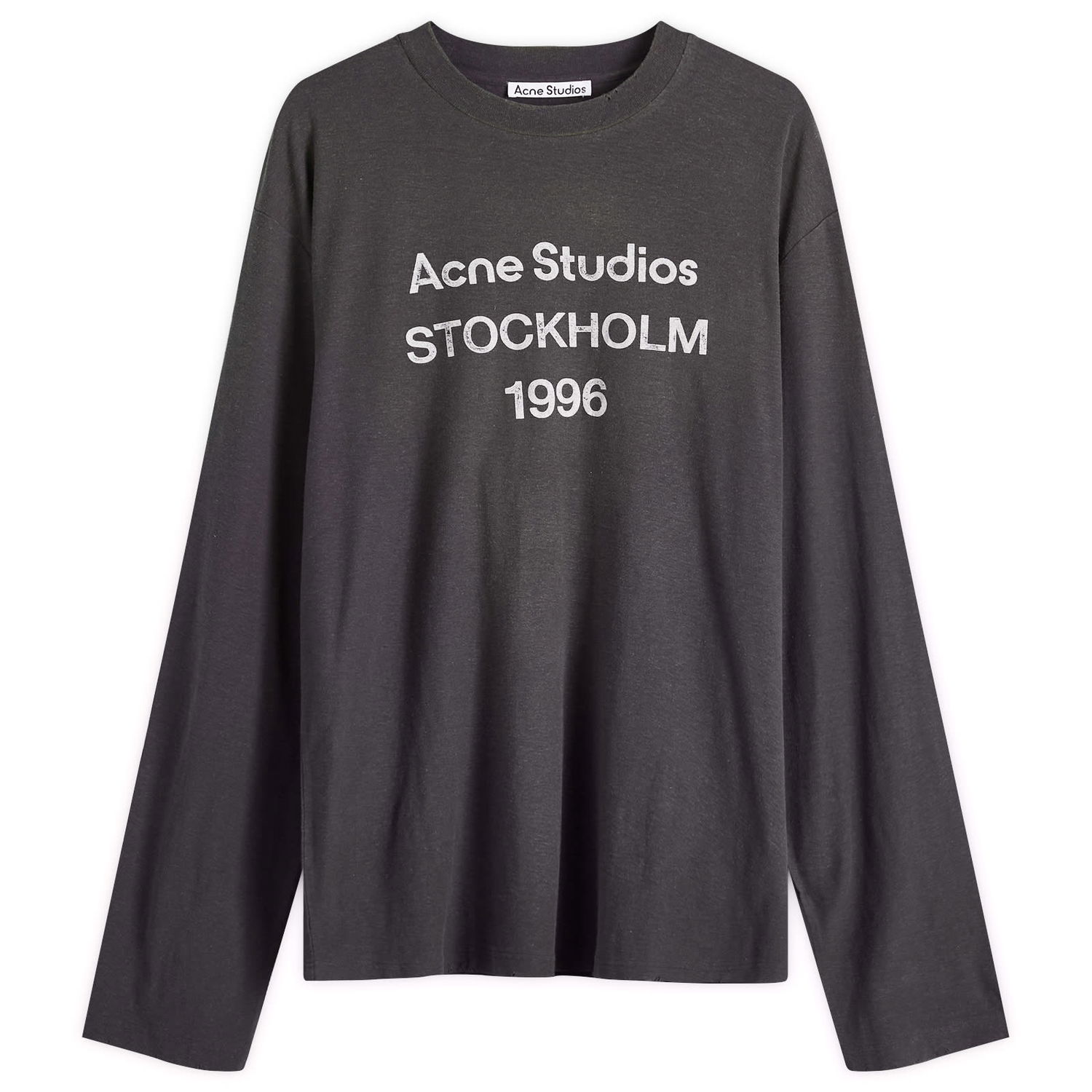 T-shirt Acne Studios Edden 1996 Logo Long Sleeve T-Shirt Sort | CL0197-BM0, 0