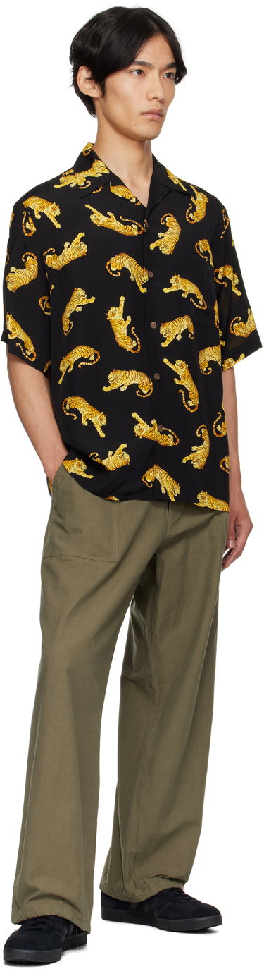 Skjorte WACKO MARIA WACKO MARIA Tim Lehi Tiger Print Shirt Sort | 25SS-WMS-HI08, 3