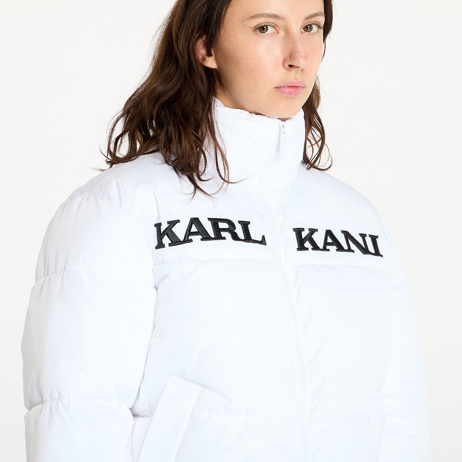 Puffer jakke Karl Kani Retro Essential Puffer Jacket Hvid | 61760001, 1
