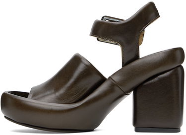 Tøj LEMAIRE LEMAIRE Padded Wedge Heeled Sandals Brun | FO0095 LL0078, 2