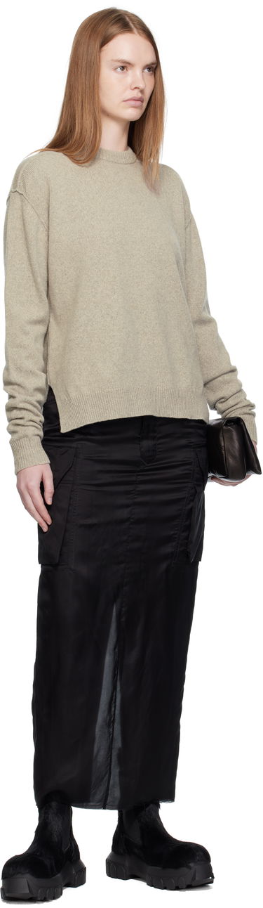 Sweater Rick Owens Rick Owens Concordians Round Neck Sweater Beige | RP02E4679 WSBR, 3