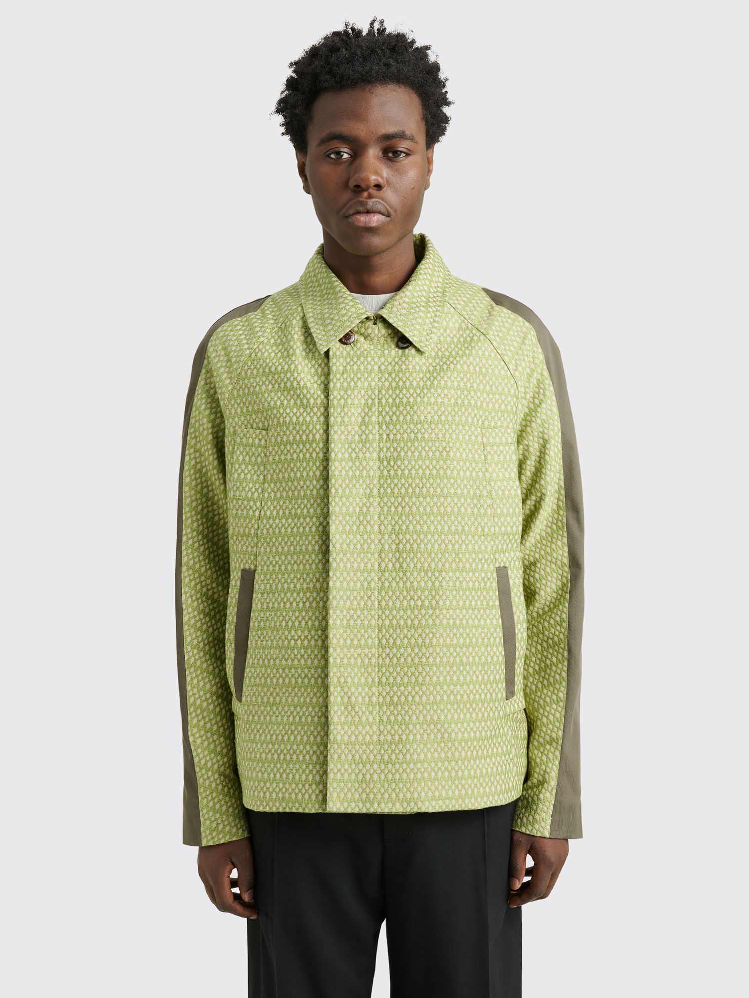Jakke KIKO KOSTADINOV Tonkin Contrast Jacket Green Sand / Khaki Grøn | KKSS23J08-43, 0