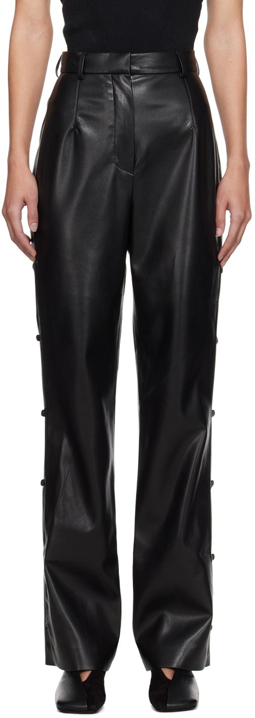 Bukser Nanushka Felina Vegan Leather Trousers Sort | NW24RSPA00899, 0