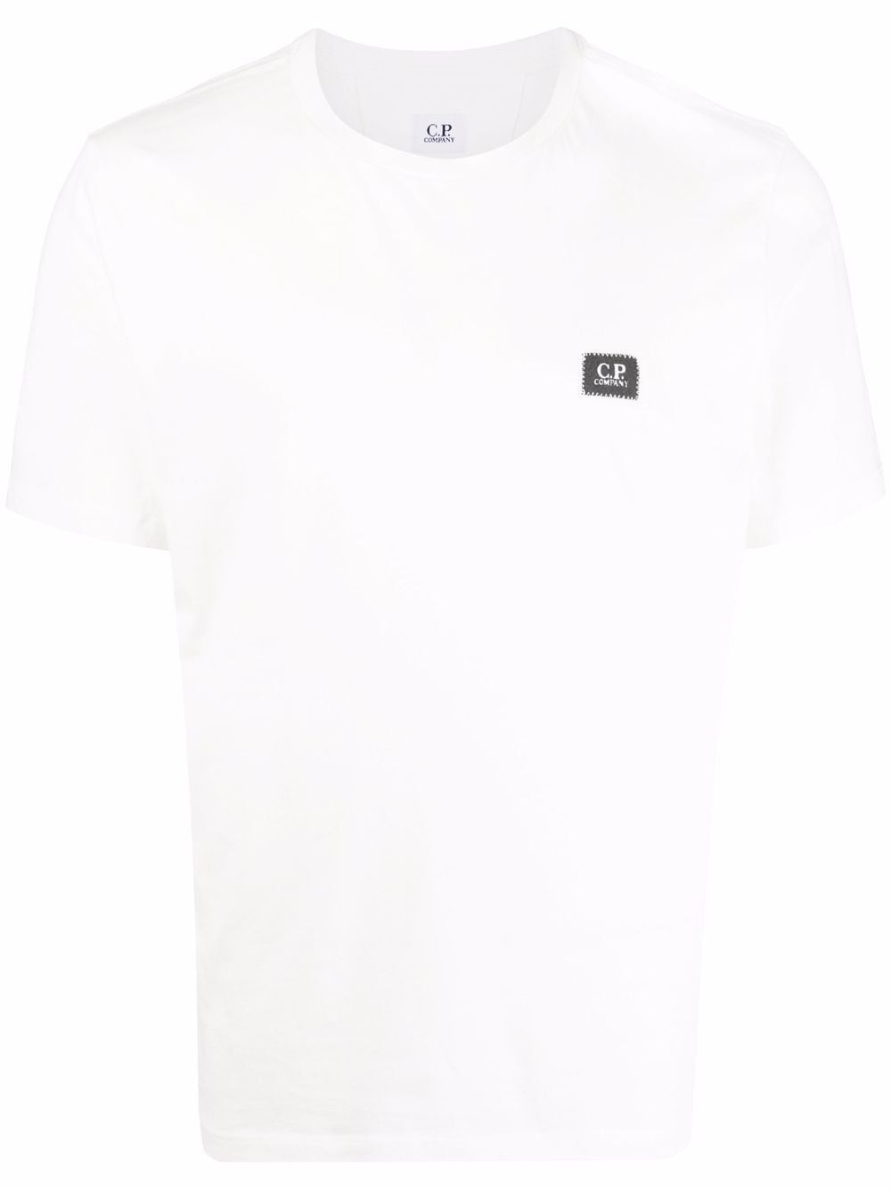 T-shirt C.P. Company Logo Patch T-shirt Hvid | 12CMTS045A005100W, 0