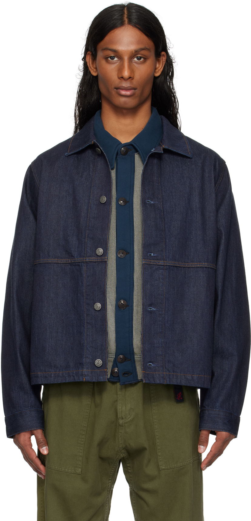 Jakke GRAMICCI Gramicci Denim Jacket Mørkeblå | G5SM-J005