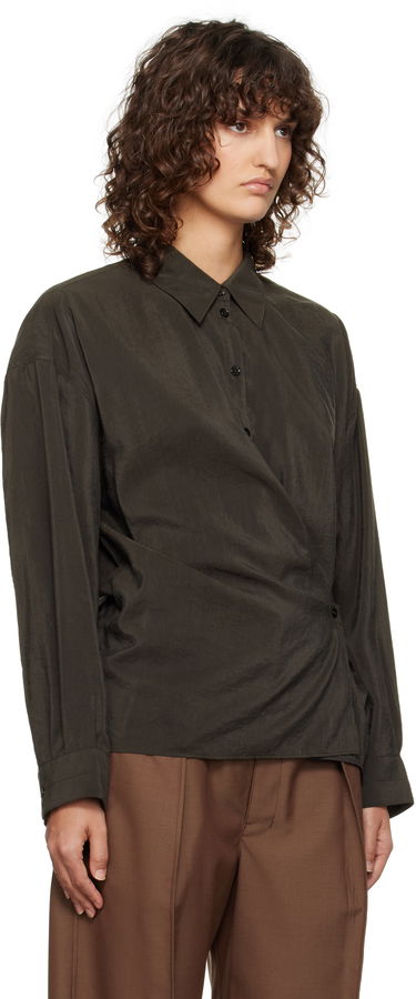 Skjorte LEMAIRE Lemaire Straight Collar Twisted Shirt Brun | SH1141 LF1308, 1