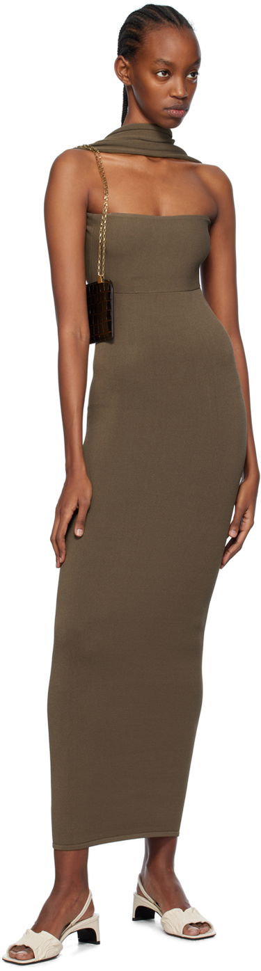 Kjole TOTEME Totême Slip-Through Midi Dress Grøn | 241-WRD1093-YA0028, 3