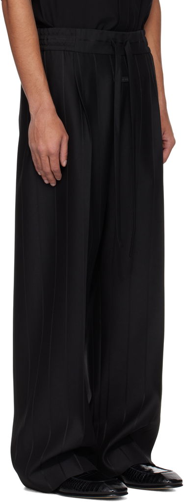 Bukser Fear of God Fear of God Pinstripe Drawstring Wide Leg Trousers Sort | FGE240-407TSWV, 1