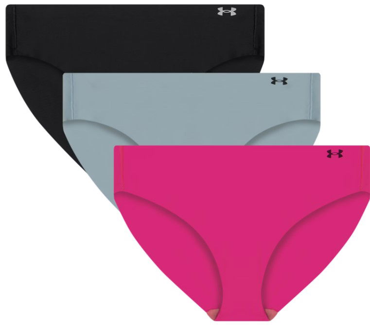 Trusser Under Armour Under Armour Pure Stretch No Show Bikini Underwear - 3 Pack Sort | 1383897-652