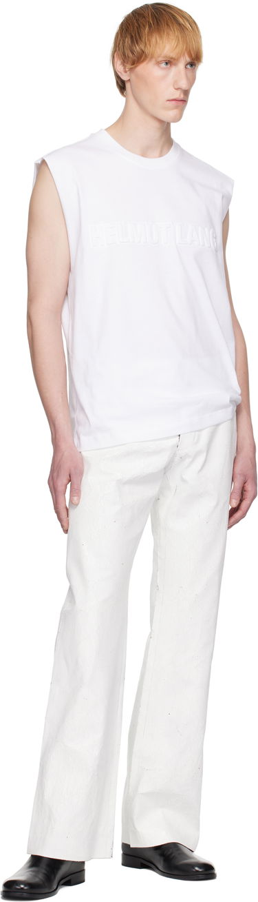 Tanktop Helmut Lang Helmut Lang Embossed Logo Tank Top Hvid | P01HM502, 3