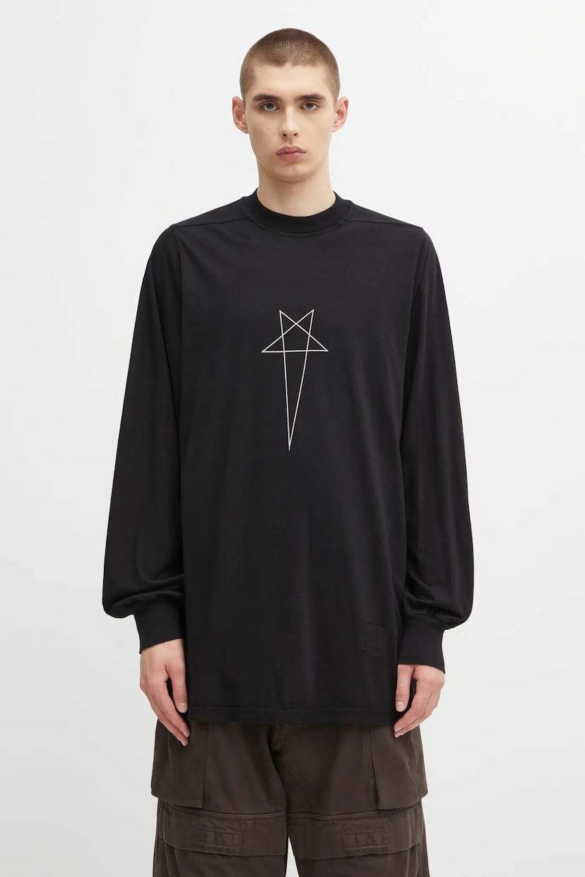 T-shirt Rick Owens Rick Owens DRKSHDW Jumbo Long Sleeve T-Shirt Sort | DU02E7261.RNEP3