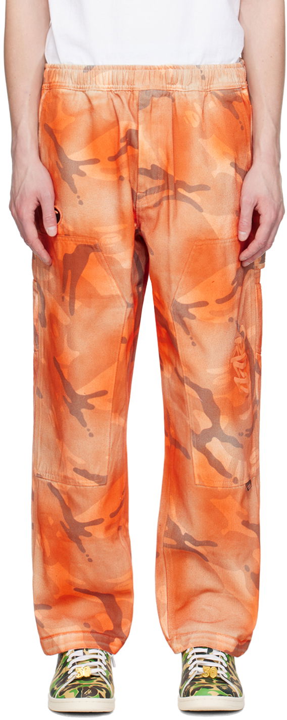 Cargo bukser AAPE by A Bathing Ape AAPE by A Bathing Ape Camo Cargo Pants Orange | AAPPTMA682XAMBGE
