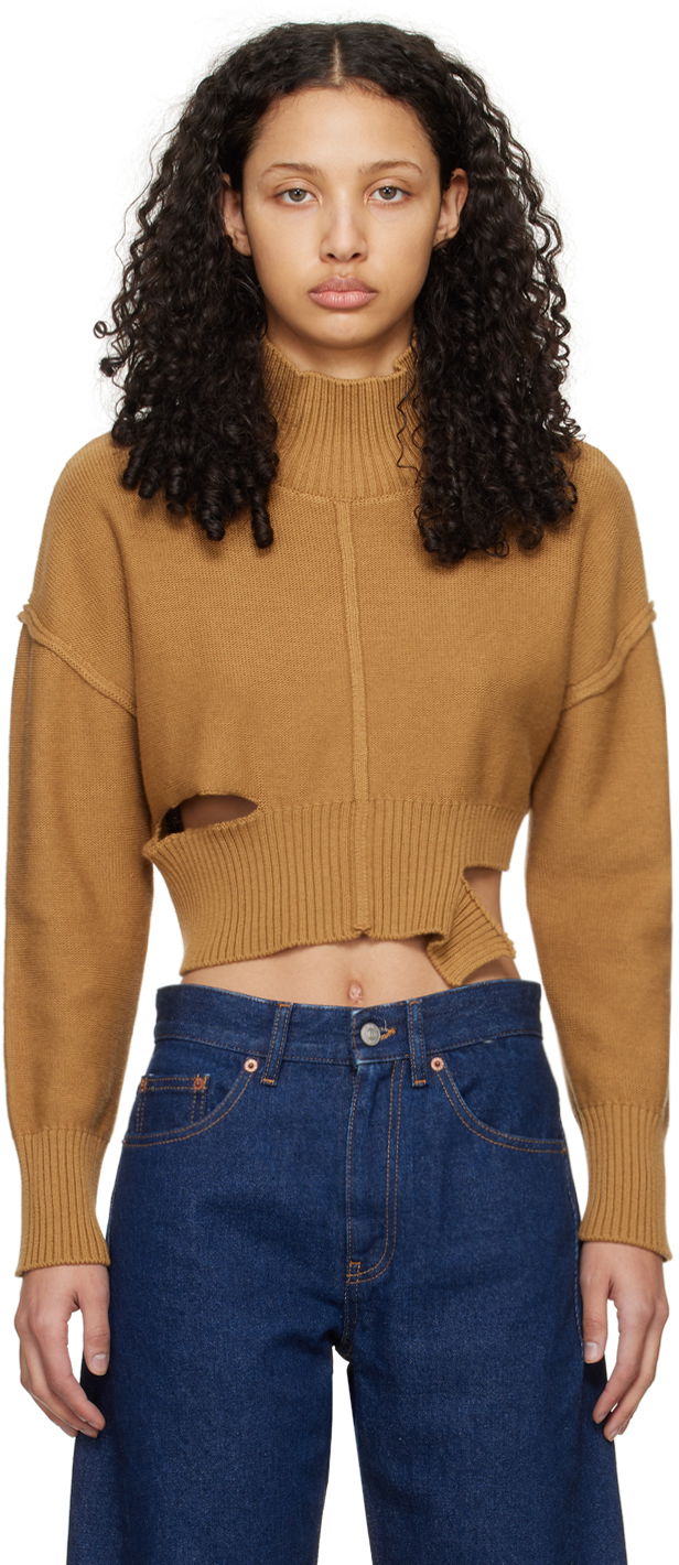 Sweater Maison Margiela MM6 Boxy Sweater Beige | S52HA0283 S18444