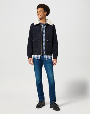 Bomberjakke Wrangler Wrangler Corduroy Aviator Jacket Mørkeblå | 112357270:XXL, 1