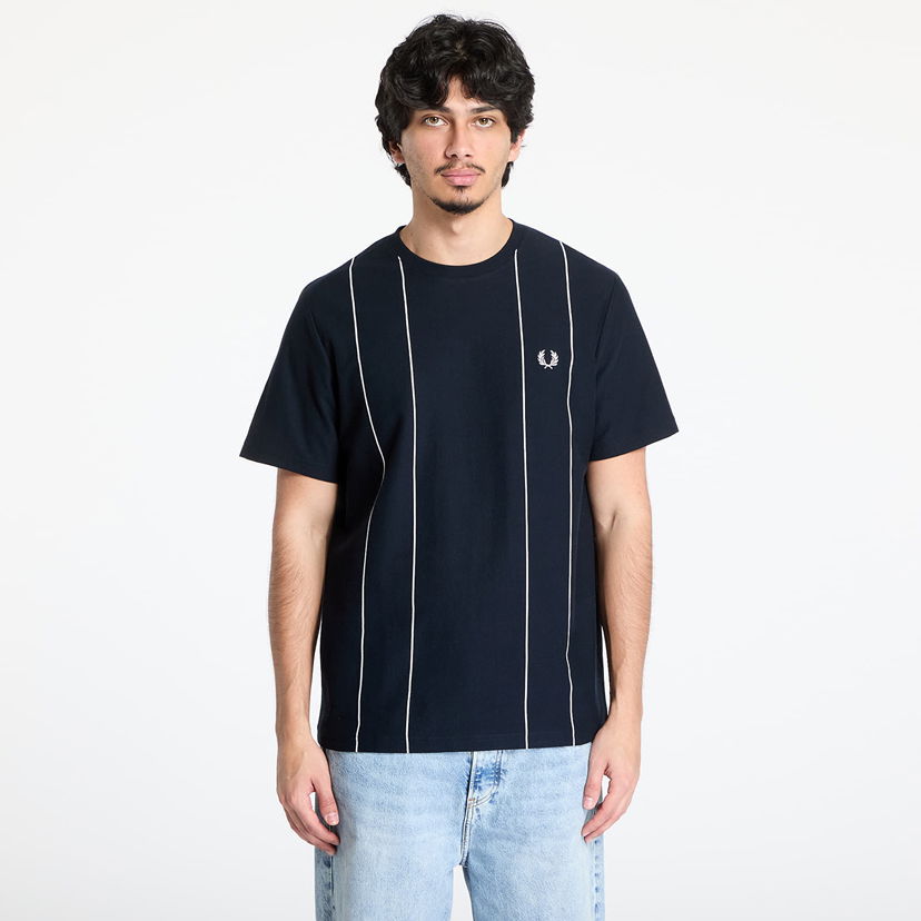 T-shirt Fred Perry Fred Perry Pinstripe T-Shirt Mørkeblå | M9859 608