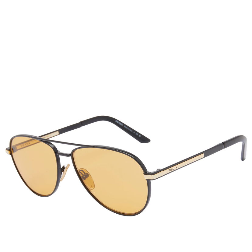 Solbriller Prada Matte Black Aviator Sunglasses Sort | 0PR-A54S-60-1BO90C