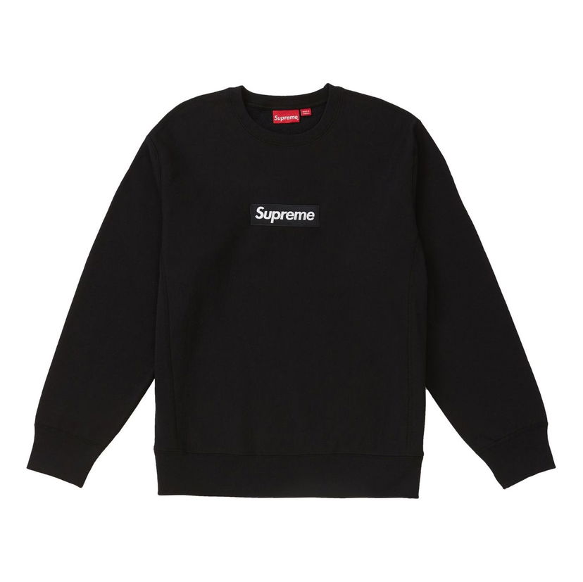 Sweater Supreme Supreme FW18 Box Logo Crewneck Pullover Fleece Lined Sort | SUP-FW18-1070
