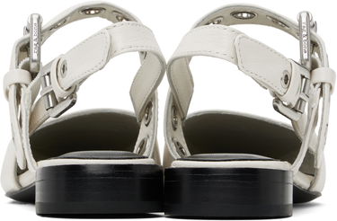 Skopleje rag & bone Rag & Bone Moto Astra Leather Slingback Slippers Hvid | WFF25SF1013LE13, 1