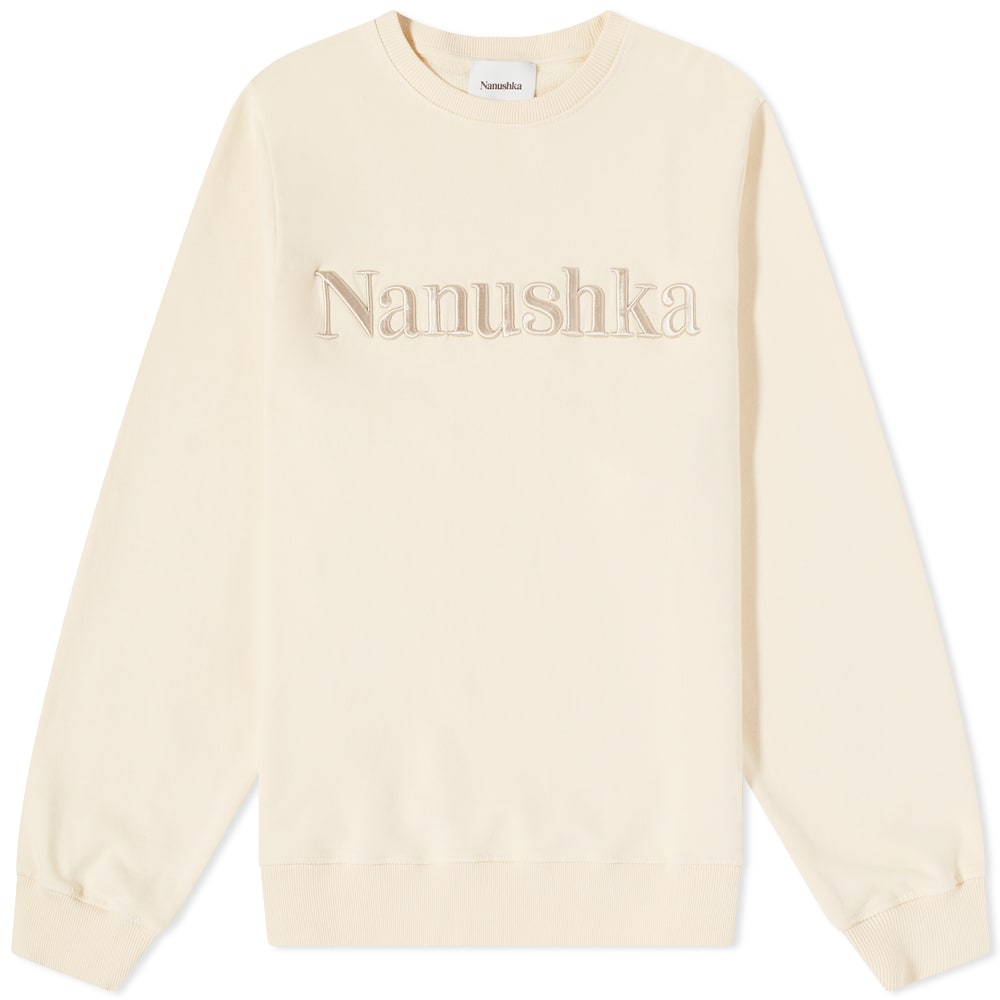 Sweatshirt Nanushka Remy Logo Crew Sweat Beige | NM21RSSW01071, 0