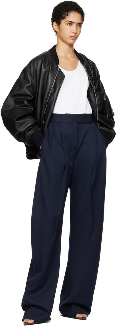 Bukser The Attico Attico Long Pleated Trousers Mørkeblå | 250WCP00102 WWW046AA, 3