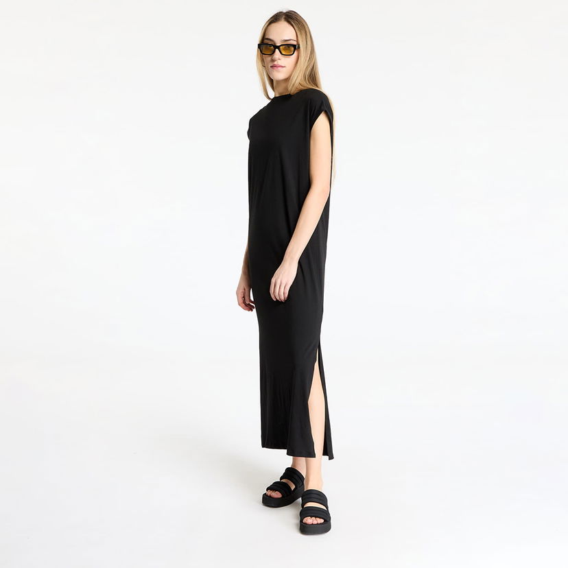 Kjole Urban Classics Urban Classics Viscose Extended Shoulder Dress Sort | TB7437-00007