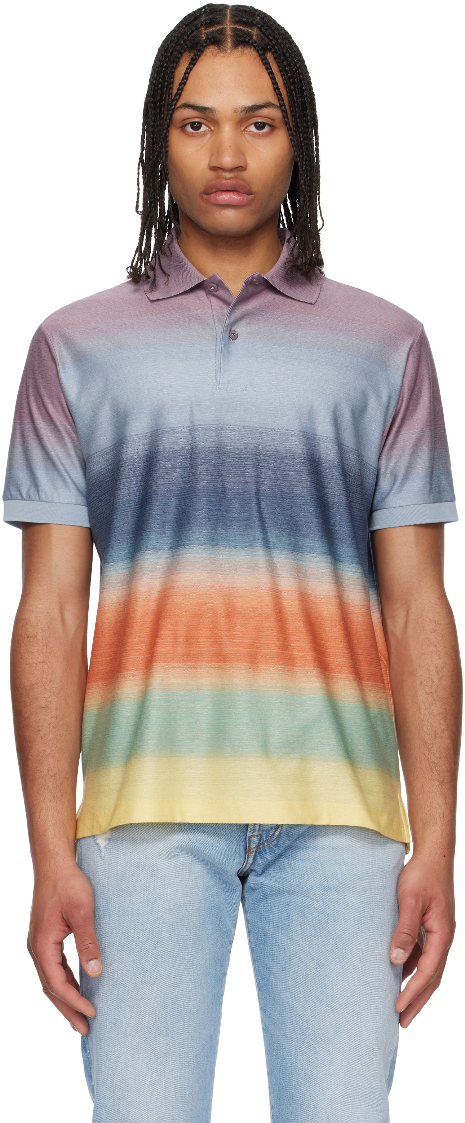 Polo skjorte Paul Smith Paul Smith Smith Stripe Cotton Polo Flerfarvet | M1R-958P-P02662, 0