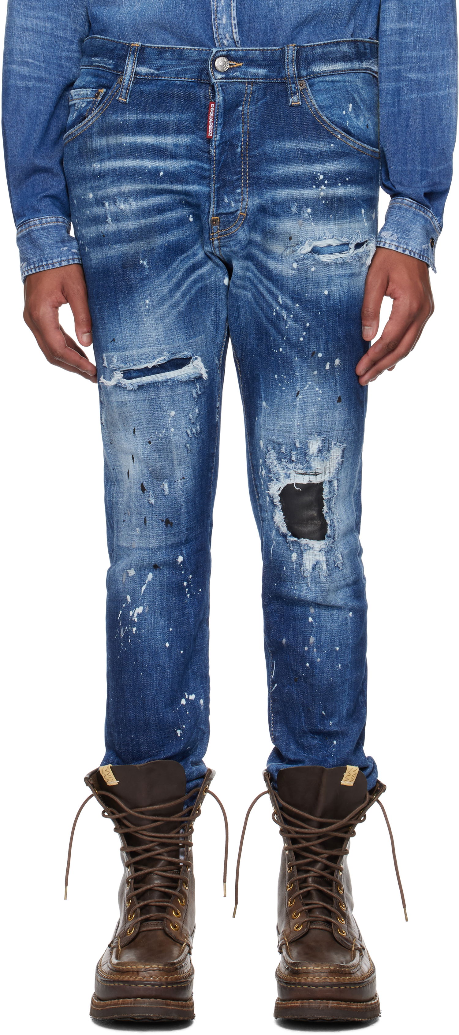 Jeans DSQUARED2 Dsquared2 Cool Guy Ripped Wash Jeans Blå | S74LB1635_S30872, 0