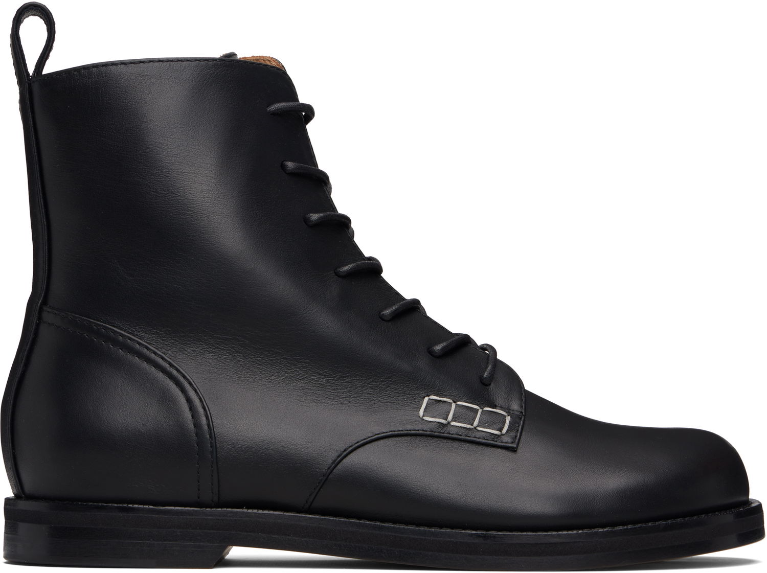 Sneakers og sko JW Anderson JW Anderson Lace-Up Leather Boots Sort | BT0108-LA0268, 0