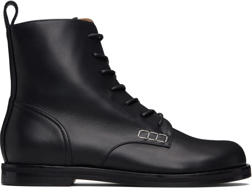 Sneakers og sko JW Anderson JW Anderson Lace-Up Leather Boots Sort | BT0108-LA0268