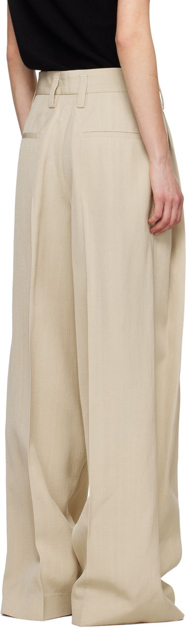 Bukser Jil Sander Jil Sander Voluminous Pleated Trousers Beige | J03KA0292_J65005, 2
