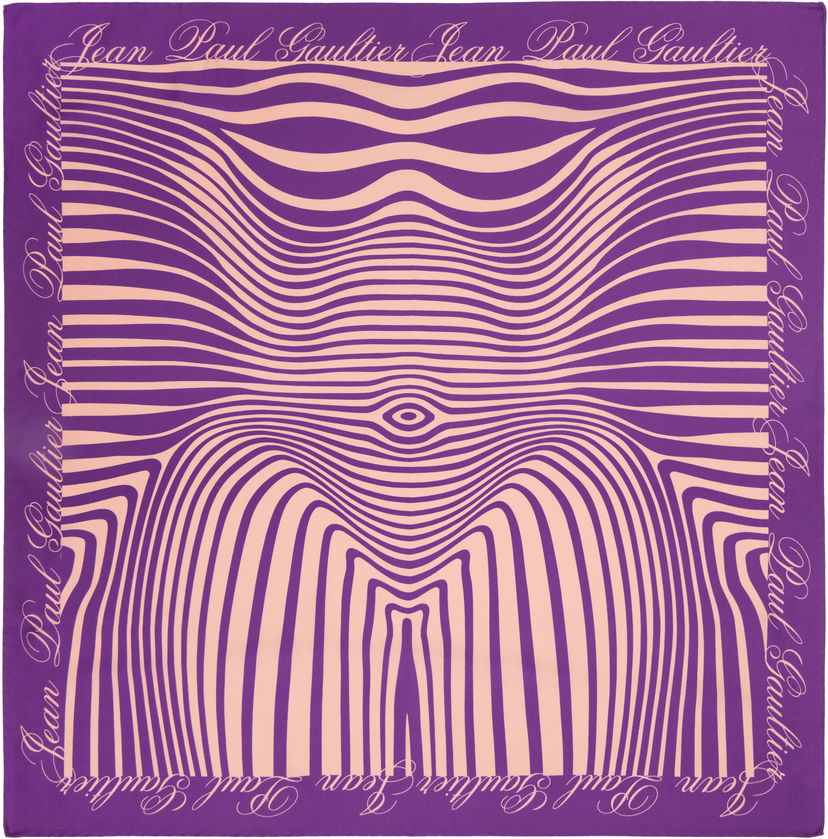 Tørklæde Jean Paul Gaultier 'The Body Morphing Marinière' Scarf Lilla | 25/33-U-EC052-C573-0100