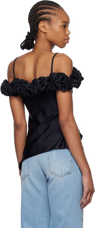 Tanktop Coperni Coperni Ruffle Camisole Top Sort | COPT79F5001, 2