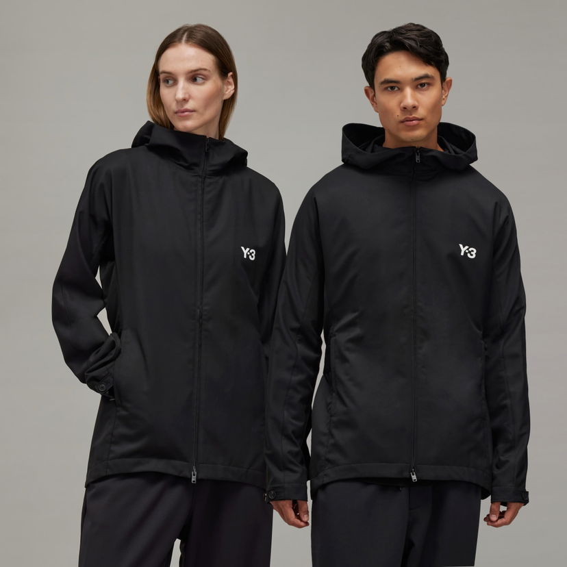 Sweatshirt Y-3 Refined Wool Hooded Sweatshirt Sort | IW7454