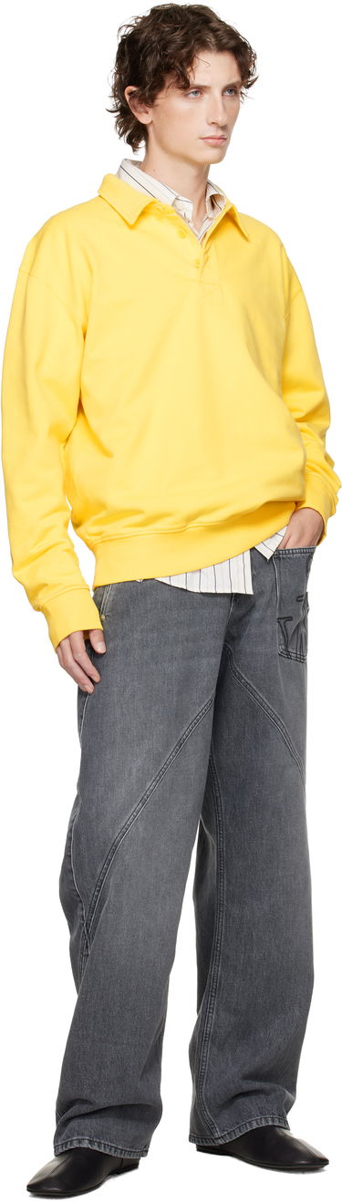 Sweatshirt JW Anderson JW Anderson Rugby Sweatshirt Polo Gul | JO0275-PG1632, 3
