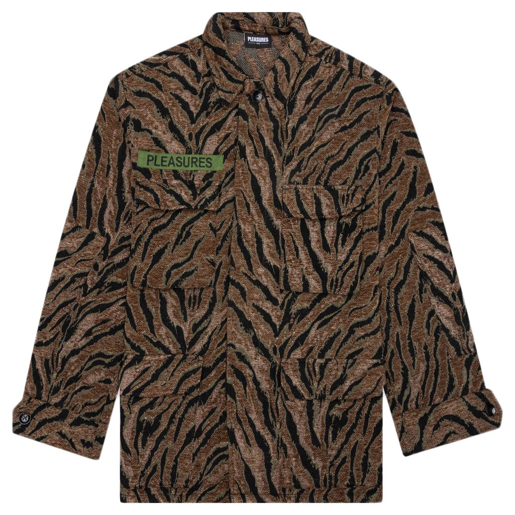 Jakke Pleasures Jungle Jacket Brun | P21F028-BROWN, 0