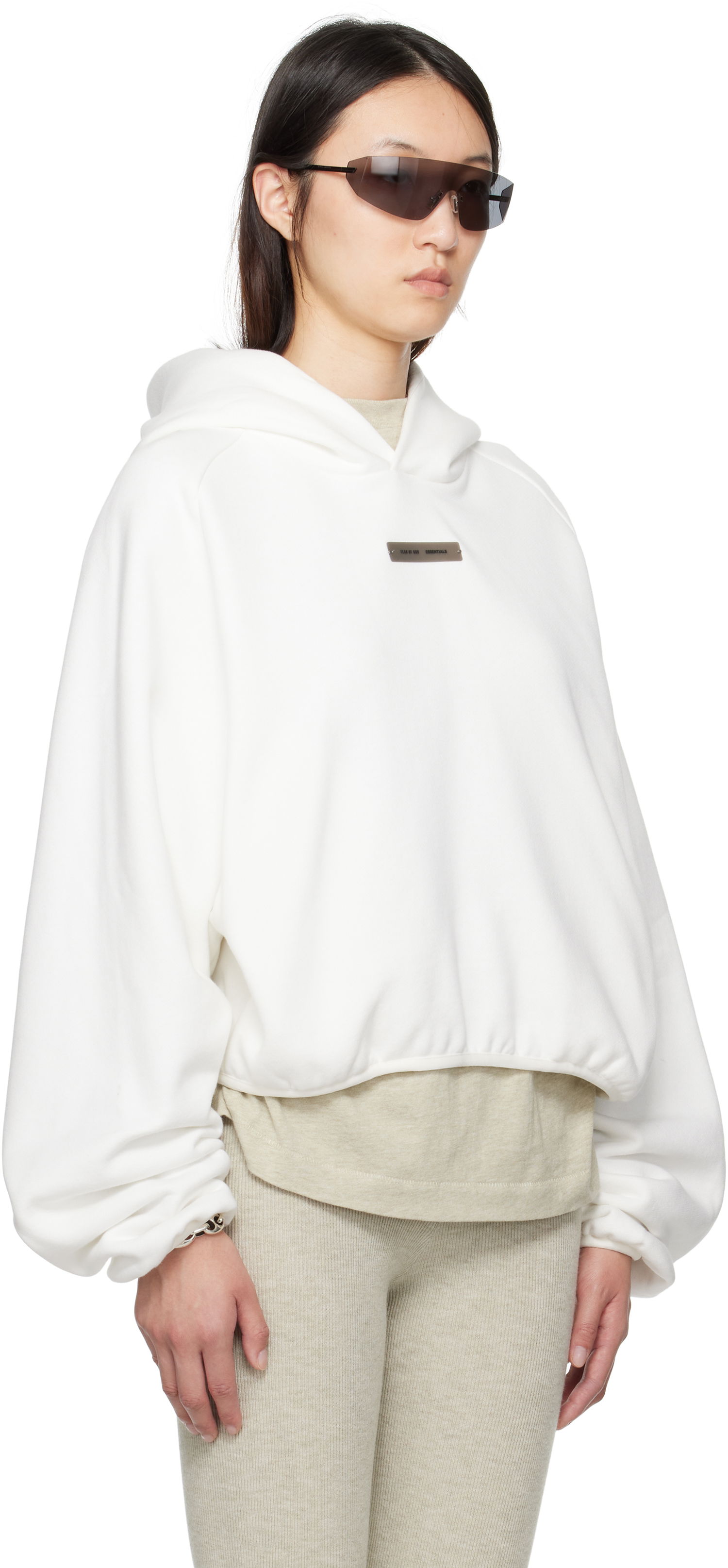 Sweatshirt Fear of God ESSENTIALS Modern Fit Hoodie Hvid | 192SP257754FW, 1
