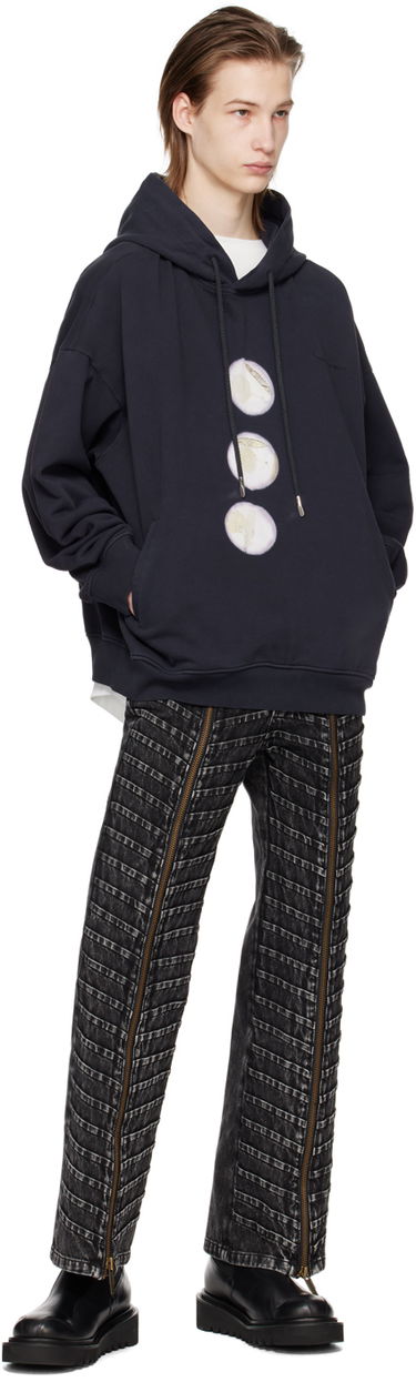 Sweatshirt Feng Chen Wang Feng Chen Wang Plant Dye Hoodie Mørkeblå | FMS17HD04, 3