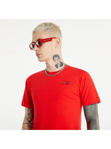 T-shirt Comme des Garçons PLAY Double Heart Tee Rød | AZT226 red